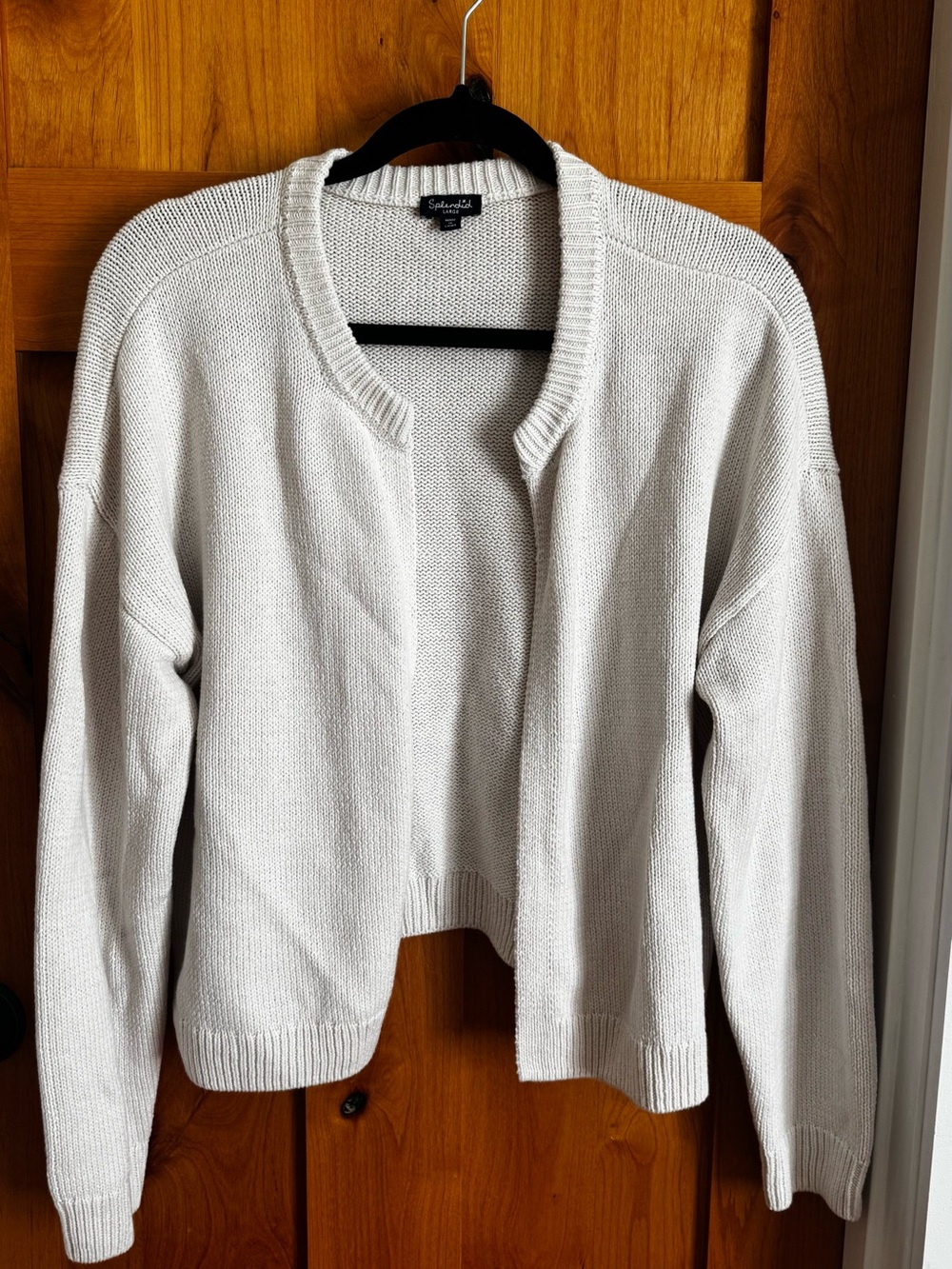 Splendid Women's Open-Front Cream Knit Cardigan
